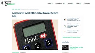 Consumer revolt over HSBC's 'Secure Key' for online banking | 20 Aug ...