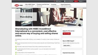 Online Share Dealing: investment, trade, stocks: HSBC Expat