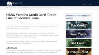 HSBC Yamaha Credit Card – Credit Line or Secured Loan? | Think ...