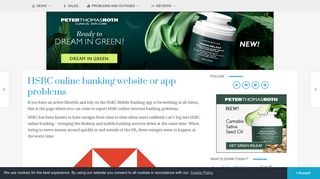 HSBC online banking website or app problems, Jan 2019