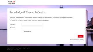 HSBC Private Bank: Login | Knowledge & Research Center