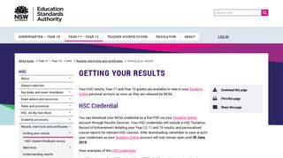 Getting your results | NSW Education Standards