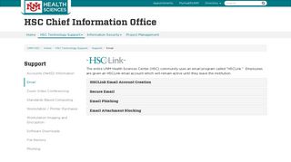 Email :: HSC Chief Information Office | The University of New Mexico