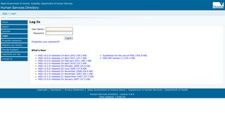 HSD - Log In - Human Services Directory