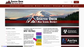 Siskiyou Union High School District: Home