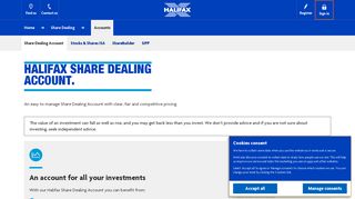 Halifax UK | Share Dealing Account | Share Dealing