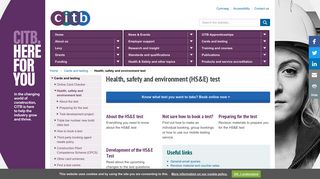 Health, safety and environment test - CITB