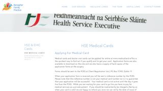 HSE Medical Cards — Banagher Family Practice