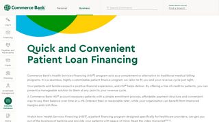 Patient Loan Financing | Commerce Bank