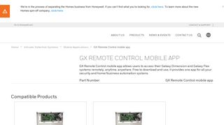 GX Remote Control mobile app - Honeywell Security