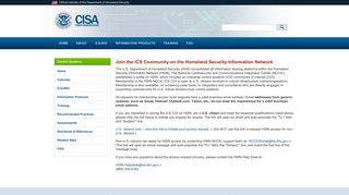 Join the Homeland Security Information Network (HSIN) - ICS-CERT