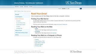 Read Your Mail - Educational Technology Services