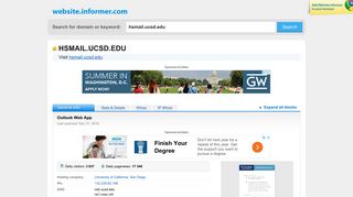 hsmail.ucsd.edu at WI. Outlook Web App - Website Informer