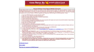 HSPCB Payment - PNB E-Payment