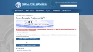 Secure Access for Employees (SAFE) | Federal Trade Commission
