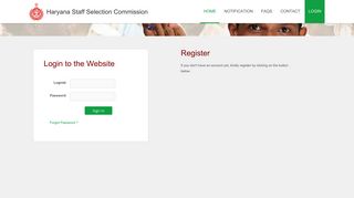 Login - Haryana Staff Selection Commission