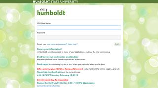 myHumboldt Login - Canvas LMS - Humboldt State University