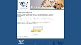 Update Your Online Profile - The Humane Society of the United States