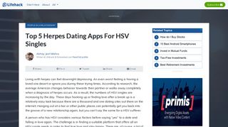 Top 5 Herpes Dating Apps For HSV Singles - Lifehack