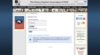 Member Login - The History Teachers' Association of NSW - HTA NSW