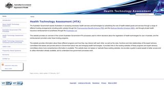 HTA - Health Technology Assessment (HTA) - Department of Health