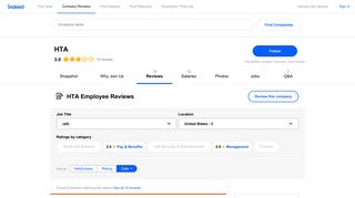 Working at HTA: Employee Reviews | Indeed.com