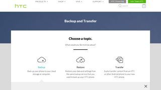 HTC Support | Backup and Transfer