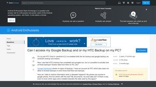 Can I access my Google Backup and or my HTC Backup on my PC ...
