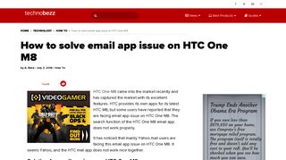 How to solve email app issue on HTC One M8 | Technobezz
