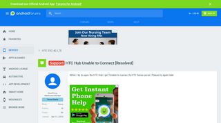 HTC Hub Unable to Connect [Resolved] - HTC EVO 4G LTE | Android Forums