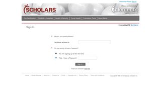 Scholars >> Sign In - Scholars Health Insurance
