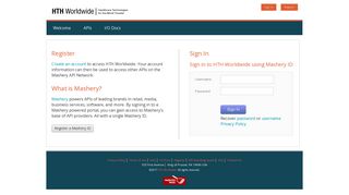 Sign In - the HTH Worldwide Developer Portal