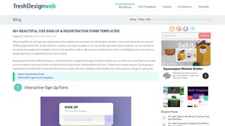 60+ Beautiful CSS Sign up & Registration Form Templates ...