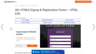 20+ HTML5 Signup & Registration Forms - HTML, CSS | Free ...