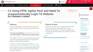 C# Using HTML Agility Pack and Need To programmatically Login ...