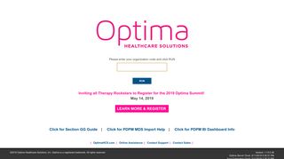 Login - Optima Healthcare Solutions