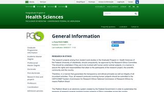 General Information | Programa de Pós-graduação em Ciências da ...