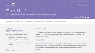 What is 1.1.1.1? | Cloudflare