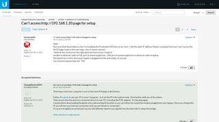 Solved: Can't access http://192.168.1.20 page for setup - Ubiquiti ...
