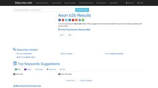 Aeon b2b Results For Websites Listing - SiteLinks.Info