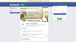 Ancestry Library Edition - Facebook