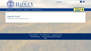 Town of Hadley, MA - Frequently Asked Questions