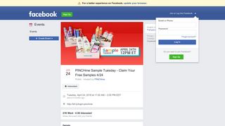 PINCHme Sample Tuesday - Claim Your Free Samples 4/24 - Facebook