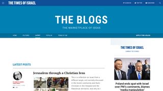 Latest Posts - the Times of Israel blogs