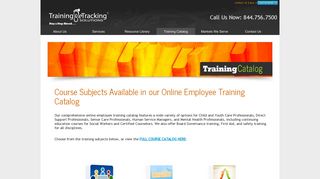 Training Catalog | Training & eTracking Solutions