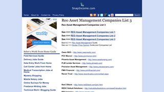 Reo Asset Management Companies List 3 - Make Money Online