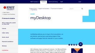 myDesktop - RMIT University