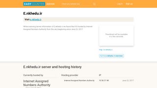 E.nkhedu.ir server and hosting history