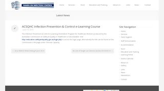 ACSQHC Infection Prevention & Control e-Learning Course | Hands ...
