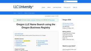 OREGON LLC Name Search (Instructions) | OR Secretary of State LLC ...